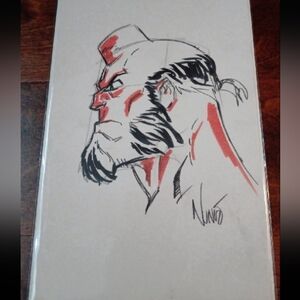 Hellboy Eddie Nunez Original Sketch Signed With COA